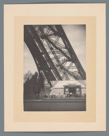 View of the foot of the Eiffel Tower during the Exposition Universelle 1889 in Paris, Hippolyte Blancard (attributed to), 1889 Canvas Print