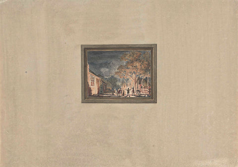 Brand at Muiderberg, 1746, anonymous, 1746 Canvas Print