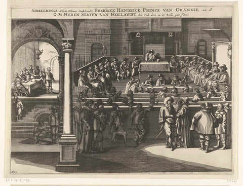 Frederik Hendrik takes the oath as stadholder and takes a seat in the States of Holland, 1625, anonymous, 1649 - 1651 Canvas Print