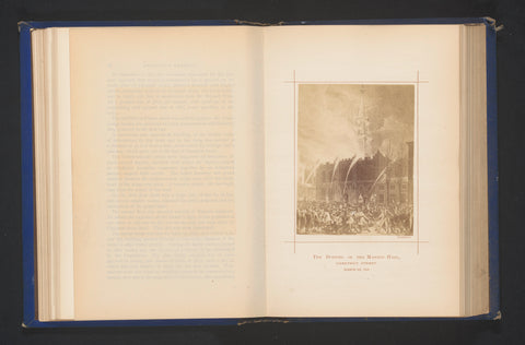 Photo reproduction of a design of the burning down of the temple of Freemasonry at Philadelphia on March 9, 1819, Frederick Gutekunst, c. 1869 - in or before 1874 Canvas Print