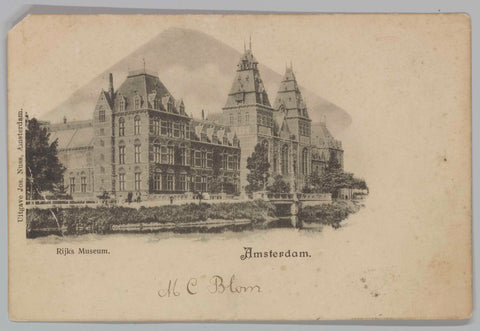 Rijksmuseum seen from the northeast around 1900, 1885 - 1902 Canvas Print