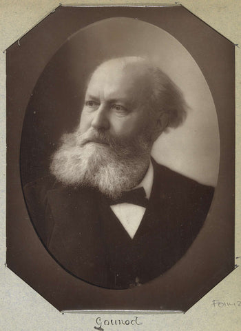 Portrait of Charles Gounod, composer, Félix Nadar (attributed to), c. 1880 - c. 1891 Canvas Print