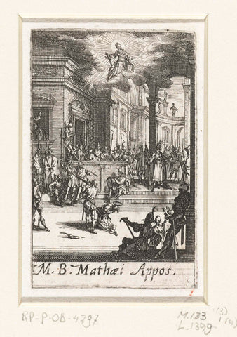 The Martyrdom of Matthew, Jacques Callot, 1632 - 1634 Canvas Print