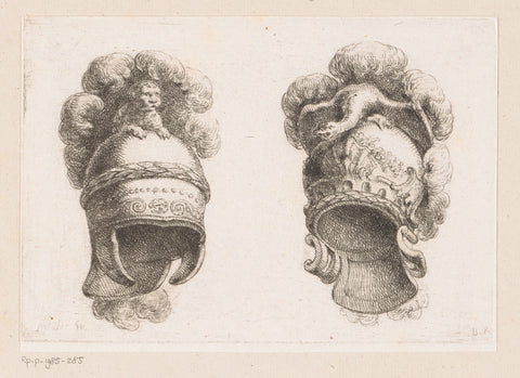 Two helmets, Christian Bernhard Rode, 1759 Canvas Print
