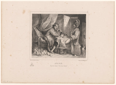 Miser, Nicolas Toussaint Charlet, 1835 Canvas Print