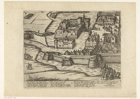 Capture of Breda, 1590, Frans Hogenberg, 1590 - 1592 Canvas Print