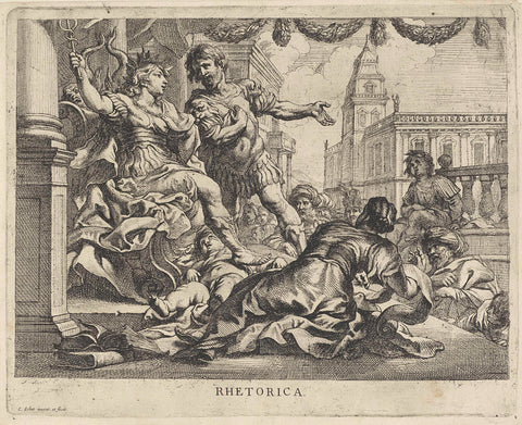 Rhetorica, Cornelis Schut (I), 1618 - 1655 Canvas Print