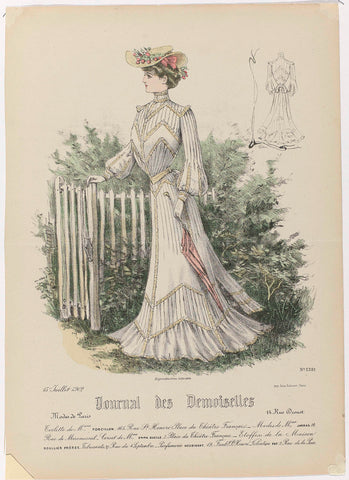 Journal des Demoiselles, 15 July 1902, No. 5281 : Toilette de Mmes Forcillon (...), anonymous, 1902 Canvas Print