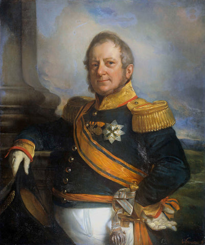 Portrait of Hendrik Merkus, Baron de Kock, Army Commandant and after 1826 Lieutenant Governor-General of the Dutch East Indies, Cornelis Kruseman, 1826 - 1857 Canvas Print