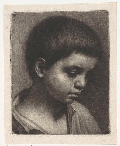 Head of a boy, to the right, Wallerant Vaillant, 1658 - 1677 Canvas Print