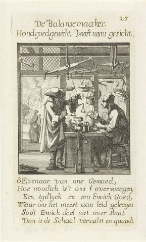 Libra maker, Jan Luyken, 1694 Canvas Print