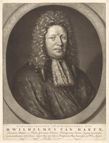 Portret van Willem van Haren, Petrus Aeneae, 1680 - 1700 Canvas Print