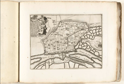 Map of Rouen, c. 1702, anonymous, 1702 - 1703 Canvas Print