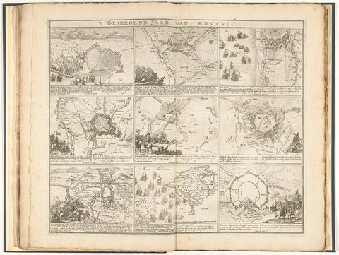 Schouwoneel van den oorlog (sheet VII), 1706, Pieter Schenk (I), 1741 - 1769 Canvas Print