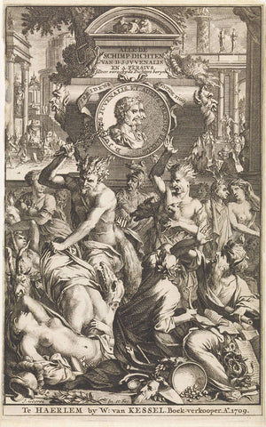 Romeins bacchanaal, Jan Goeree, 1709 Canvas Print