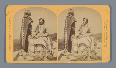 Two Kapotamannen of the Ute people in New Mexico, Timothy H. O'Sullivan, 1874 Canvas Print