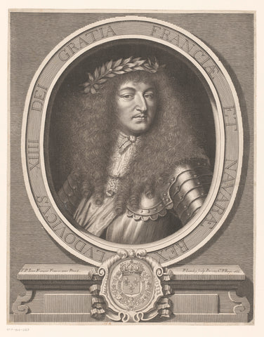 Portrait of Louis XIV, Pierre Landry, 1666 Canvas Print