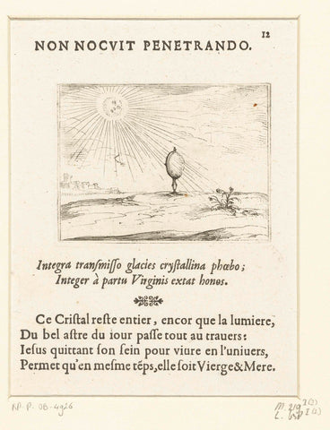 Sunbeams shine through a glass, Jacques Callot, 1625 - 1629 Canvas Print