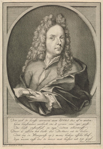 Portrait of Jakob Zeeus, Jacob Houbraken, 1718 - 1720 Canvas Print