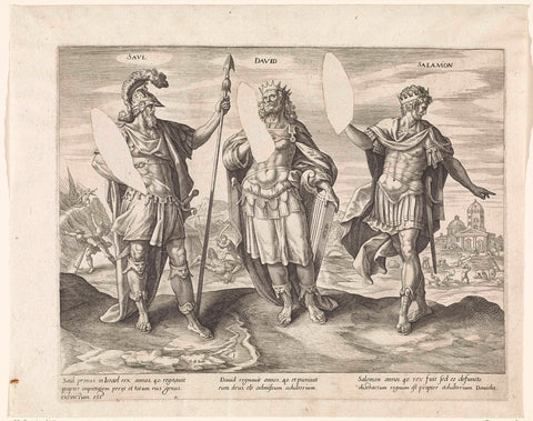 Saul, David and Solomon, Maerten de Vos, 1585 Canvas Print