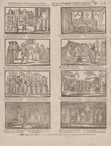 The party numbers, which one is just to celebrate, / From year to year, but one has with vrolyke ways / You see in this print frame, ô kindren! pictured, / Vermaakt 'er u dan meê, terwyl gy leest en speelt, A. Robyn, 1715 - 1813 Canvas Print