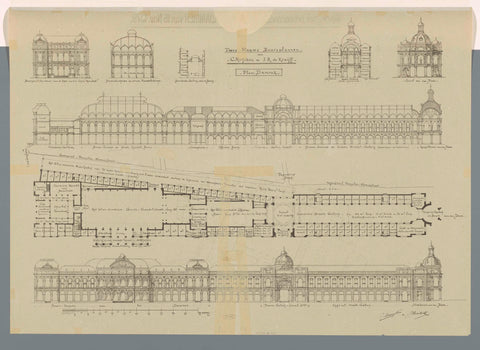 Plan for a new stock exchange building on the Damrak, 1879, C. Muysken, 1879 Canvas Print