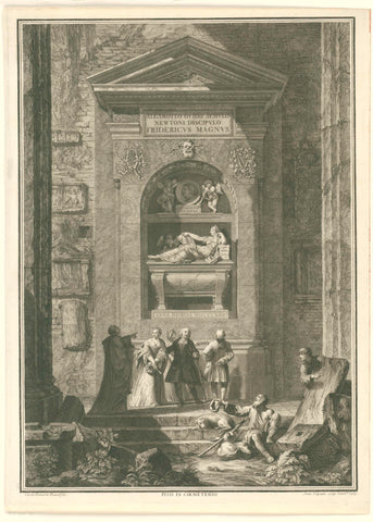 The funerary monument of Francesco Algarotti in the Campo Santo in Pisa, Giovanni Volpato, 1769 Canvas Print