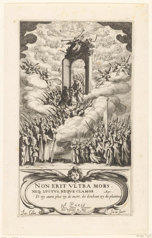 Frontispiece for print series 'Alle heiligen en de christelijke feestdagen van het jaar', Jacques Callot, 1632 - 1636 Canvas Print