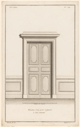 Door with panels, Jean Pelletier, 1772 - 1779 Canvas Print