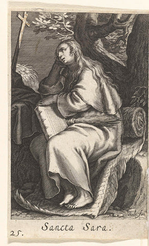 Saint Sara of Libya, Boëtius Adamsz. Bolswert, 1619 Canvas Print