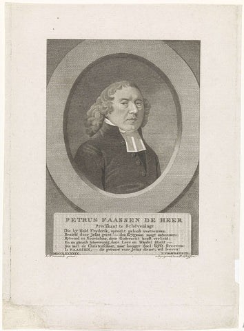 Portrait of Petrus Faassen de Heer, anonymous, 1799 Canvas Print