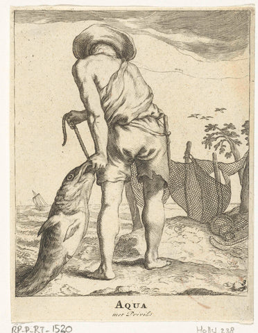 Water, Frederick Bloemaert, 1632 - 1670 Canvas Print