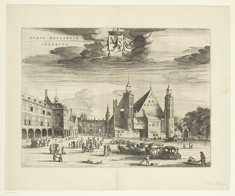 View of the Binnenhof in The Hague, as seen from the courtyard, anonymous, 1652 Canvas Print