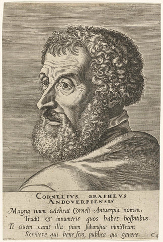 Portrait of Cornelis Grapheus, Philips Galle, 1572 Canvas Print