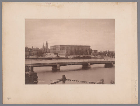 Royal palace seen from Skeppsholmen, Stockholm, Sweden, Johannes Jaeger, c. 1880 - c. 1900 Canvas Print