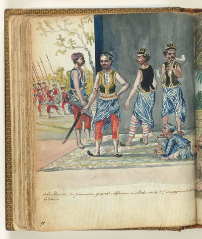 Javanese auxiliary troops of the Company, Jan Brandes, 1779- 1785 Canvas Print