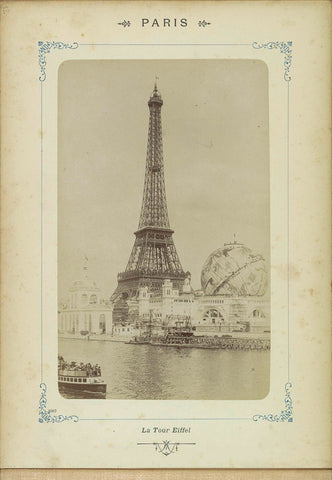 Eiffel Tower and buildings for the 1900 World's Fair in Paris, anonymous, c. 1900 Canvas Print