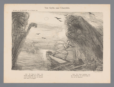 From Scylla to Charybdis, Marius Bauer, 1896 Canvas Print