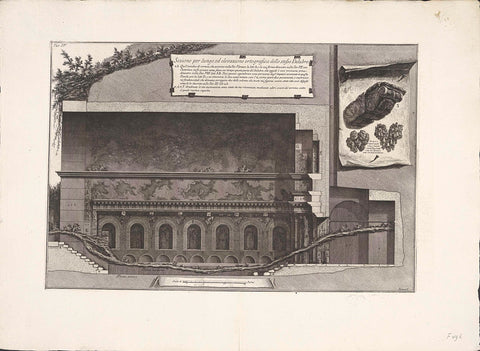 Shrine in decorated cave at Lake of Albano, Giovanni Battista Piranesi, 1762 Canvas Print