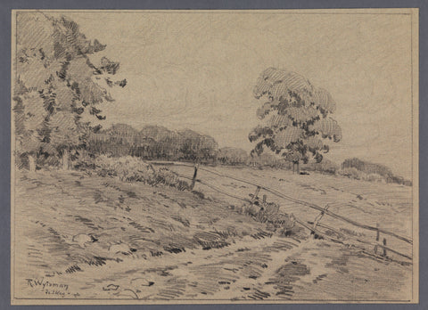 Landschap 'de Steeg', is in a compilation album dedicated to J.H. van Eeghen in 1918 by the Belgian Visual Artists, Rodolphe Wytsman, 1870 - 1927 Canvas Print