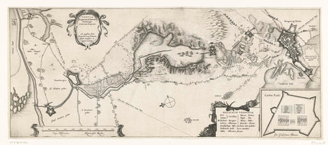 Map of the Siege of Bergen op Zoom, 1622, Franciscus van Schooten (I), 1627 - 1629 Canvas Print