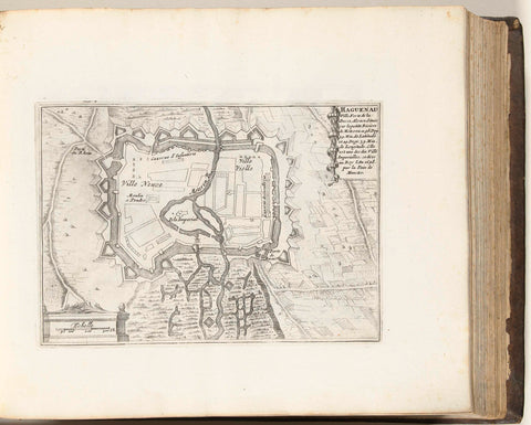 Map of Haguenau, ca. 1695, anonymous, 1695 - 1697 Canvas Print