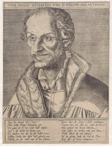 Portrait of Philipp Melanchton, Paulus van Wtewael (possibly), 1565 - 1611 Canvas Print