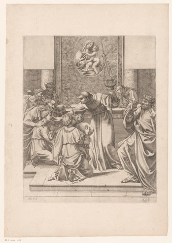 Saint Juan Diego heals a blind boy, Simon Guillain (II), 1646 Canvas Print