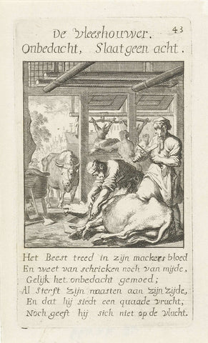 Butcher, Jan Luyken, 1694 Canvas Print