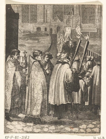 Host is brought to the church in procession, Boetius Adamsz. Bolswert, 1639 – 1689 Canvas Print