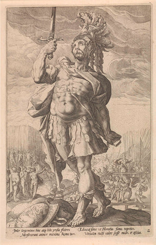 Publius Horatius, anonymous, 1645 - 1706 Canvas Print