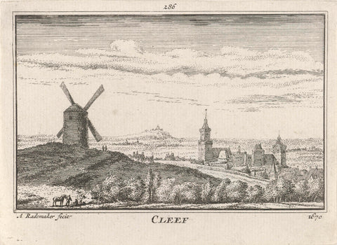 View of Cleves, Abraham Rademaker, 1727 - 1733 Canvas Print