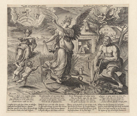 Hope (Spes), Hieronymus Wierix, c. 1580 Canvas Print