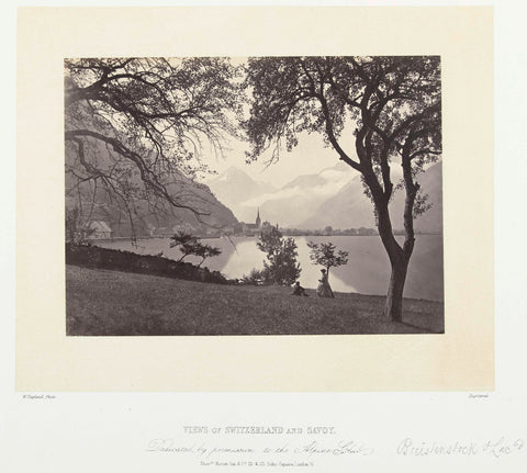 View of Bristen and Bristensee in Uri, Switzerland, William England, 1863 - 1865 Canvas Print